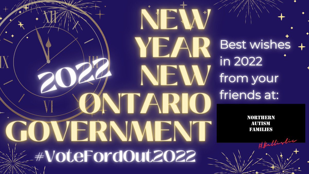Happy 2022 to all our friends, fellow advocates & supporters, especially the education workers. ❤️🥰

But not you @fordnation. 
Xoxoxo the “ballistic ladies” in “North Bay” 🙄

#WeSupportEducationWorkers 
#VoteFordOut2022
#AutismDoesntEndAtFord 
#TheNorthRemembers