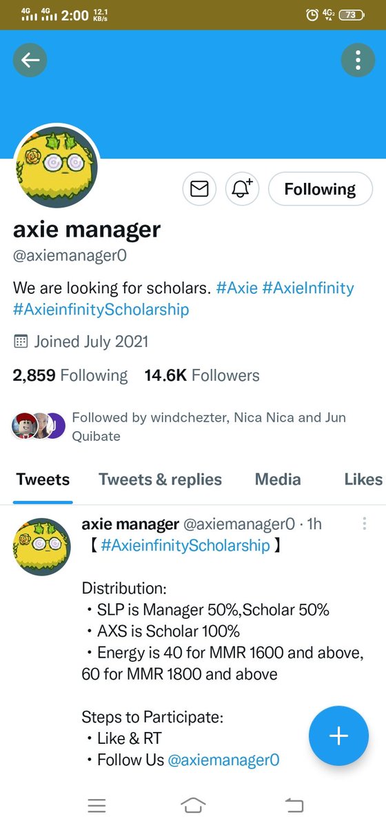 xBigOne28's tweet photo. @axiemanager0 Hoping to be part of your team sir!!I would to play a higher tier mmr team!! https://t.co/PY7ZCRfCBR