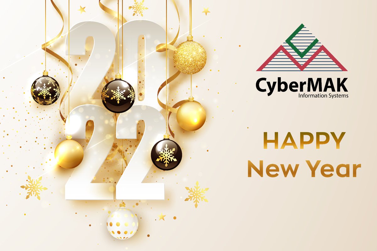 CyberMAKInc's tweet photo. CyberMAK wishes you a blissful, magnificent and cheerful year ahead. Happy New Year!

#happynewyear2022 https://t.co/Ej9s60lBoi