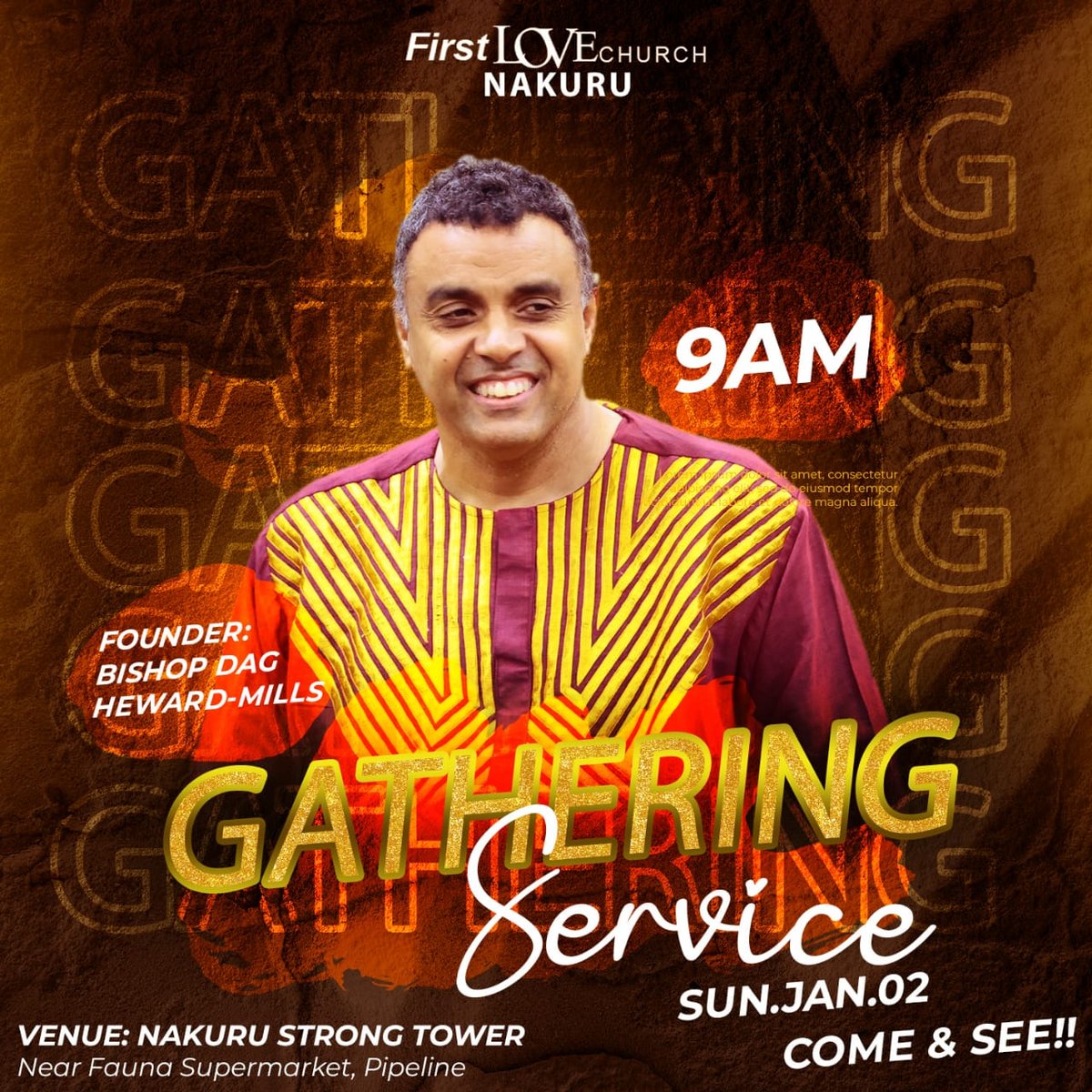 What a better way to kick off the first Sunday of 2022!!
See you tomorrow at 9am in church
Invite friend and family! 

#FirstLoveCenter #nakuru #2022