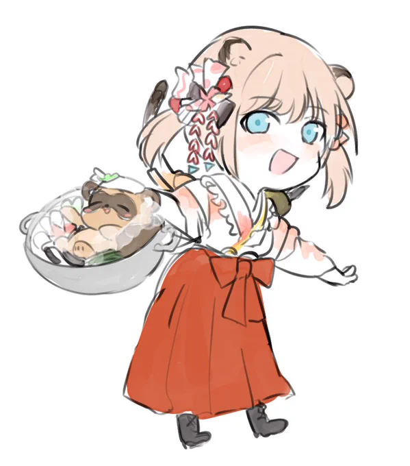 おいしそ・・・可愛いでござるううう!!
#いろはにも絵を #ホロライブ正月衣装 