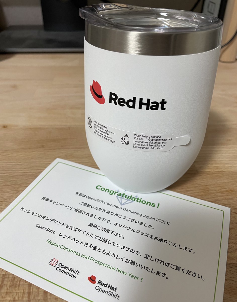wack's tweet photo. ありがとうございます🎄😀✨
#OpenShiftCommon #openshiftjp https://t.co/xQ9z9SKlDB