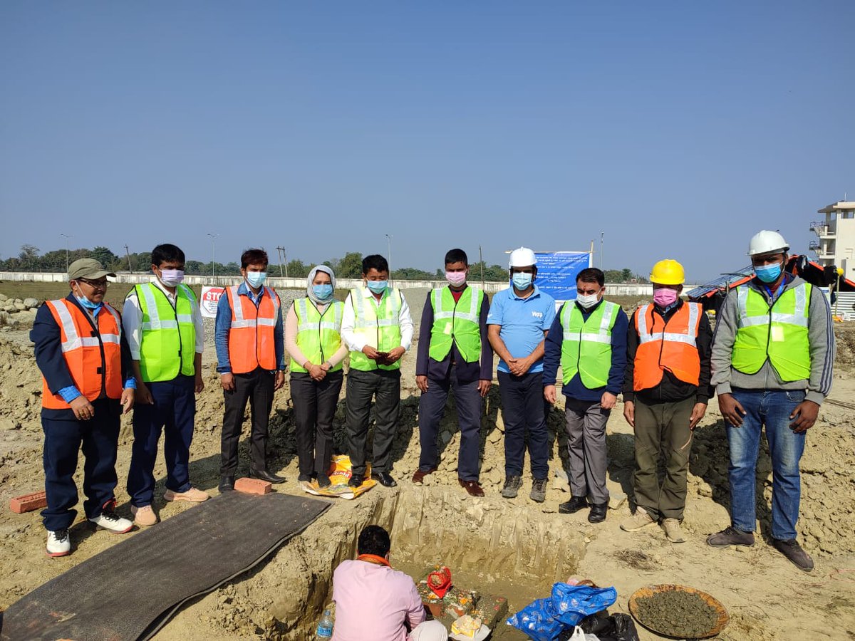 WFP_Nepal's tweet photo. #Thisweek, Customs Acting Chief Amit Tiwari and the focal for #NITDB Uddhav Koirala attended the groundbreaking of the provincial humanitarian staging area in Biratnagar. ⛺️📦
Built w/support from the UK govt, the #PHSA provides logistics support to the #GoN during emergencies. https://t.co/4YqaQ69Imt