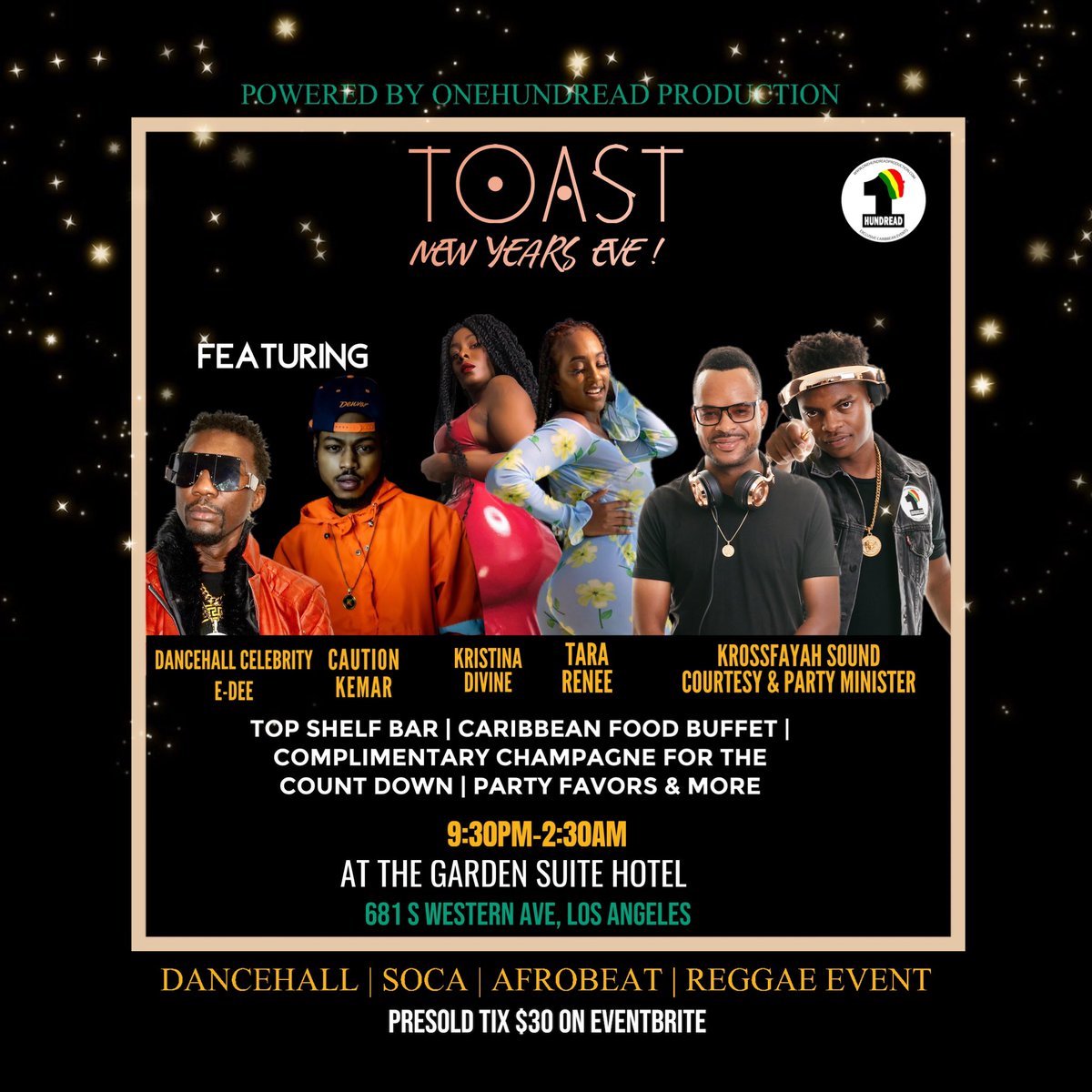 jusonehundread's tweet photo. New Year’s Eve , the main event #ToastLA @Party_minister  @KROSSFAYAH 
@CaribbeanFoodLA https://t.co/qOvoTvvh9X