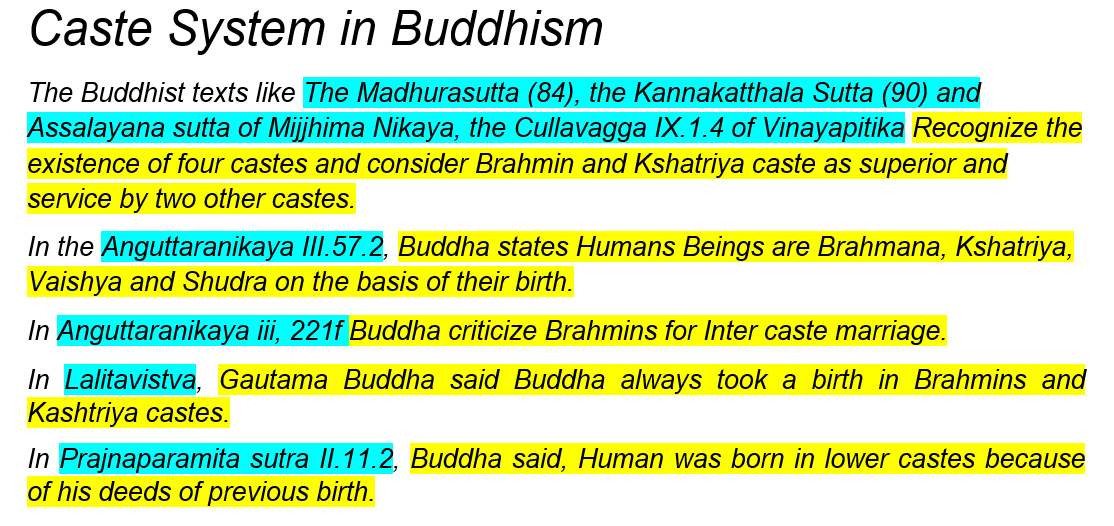 Ambedkar leave Hindusim and accept Hinduism because if the caste system But Buddhist texts themself support the caste system #हम_मनुस्मृति_दहन_करेंगे