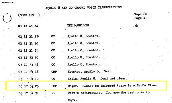 JohnELTenney's tweet photo. That time the Apollo Astronauts saw Santa Claus in space. #SpaceSanta #SantaUFO #UFOSanta #NASA #Santa #ufos #ufosighting #Christmas https://t.co/w00IlaSjGi