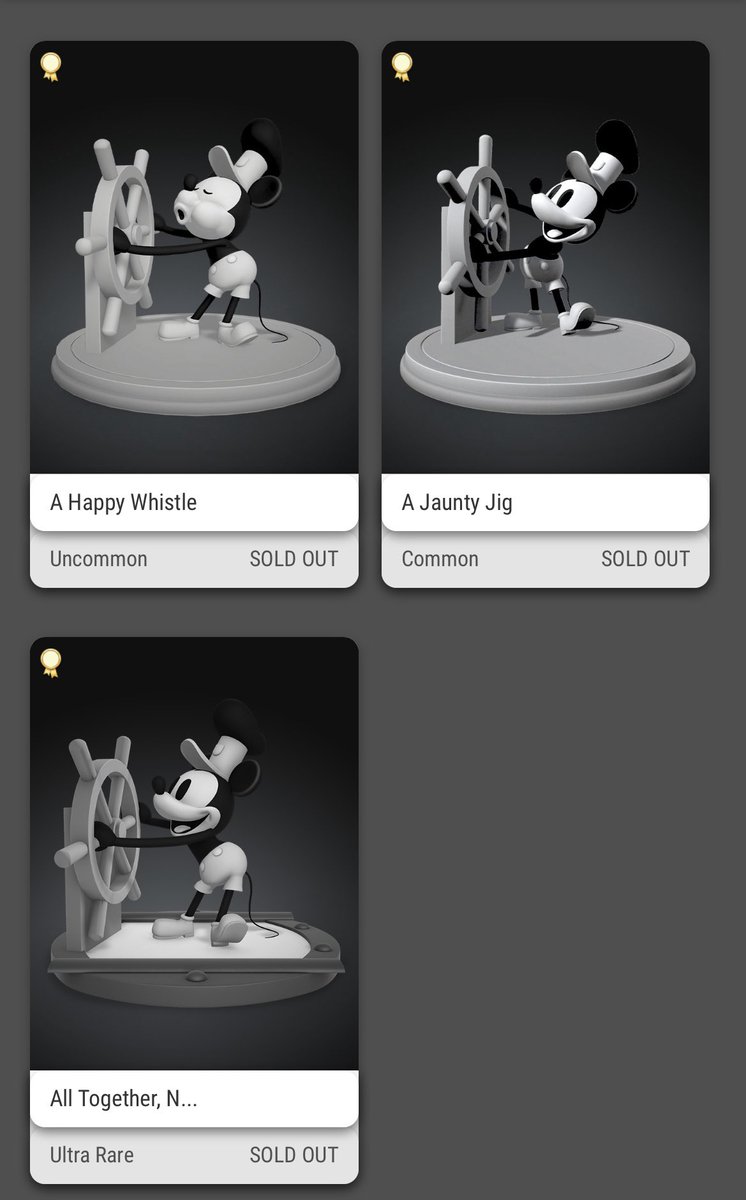 Going be homeless for a bit but got the set 😁 @VeVeVault @veve_official 
#veve  #steamboatwillie #Mickey  #NFT