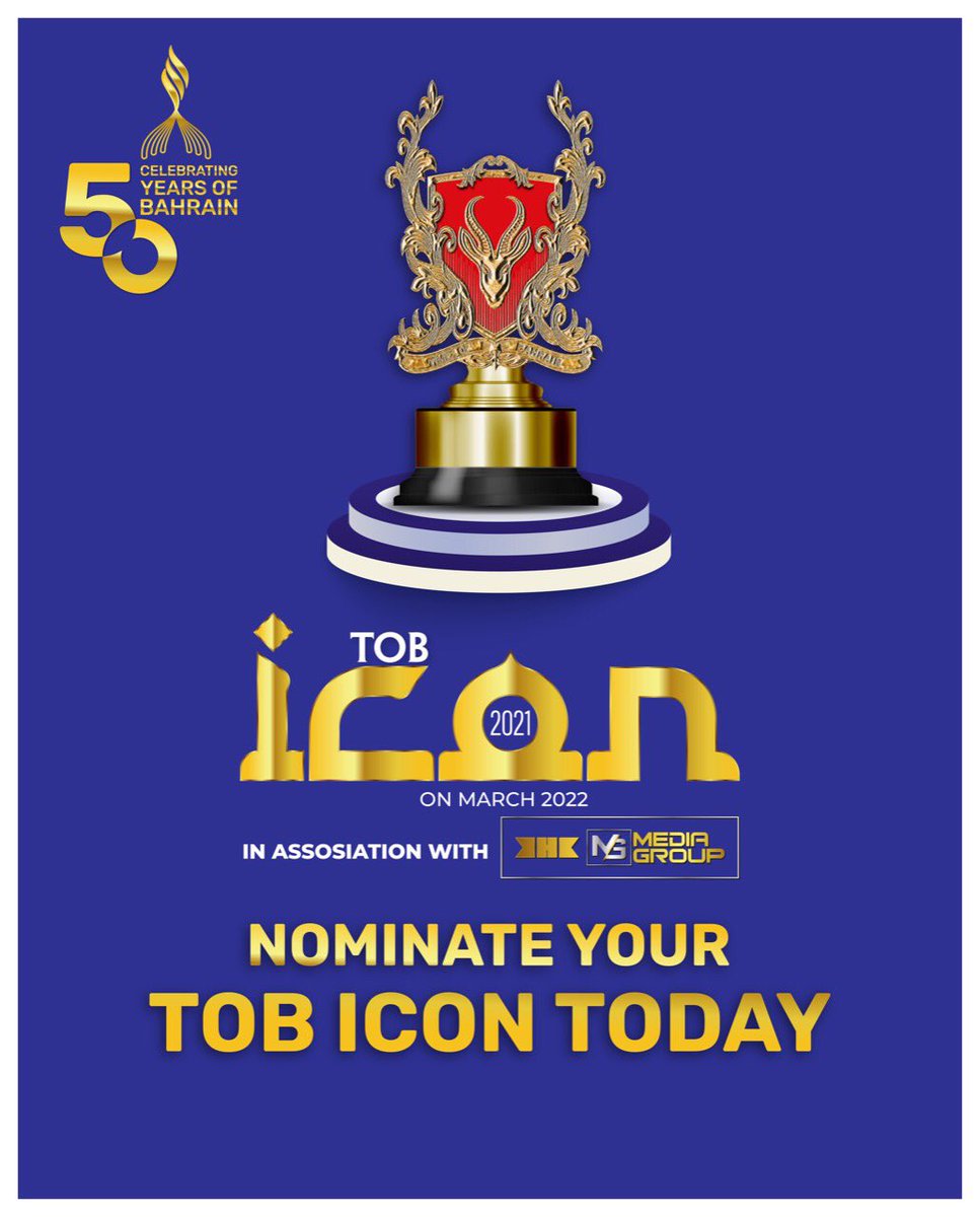 AM Media Bh (@ammediabh) on Twitter photo Nominate Your TOB Icon Today!
For more details please visit our website: timesofbahrain.com
.
.
.
.
.
#timesofbahrain #bahrainat50 #tobicons2021 #tob #icons #KHKMediaGroup #KHK #Media #group #ammediabh <a href="/khalidbinhamad/">Khalid bin Hamad</a> @shahidthehawk <a href="/khkmediagroup/">KHK Media Group</a> @anvarmoideenkk Nominate Your TOB Icon Today!
For more details please visit our website: timesofbahrain.com
.
.
.
.
.
#timesofbahrain #bahrainat50 #tobicons2021 #tob #icons #KHKMediaGroup #KHK #Media #group #ammediabh <a href="/khalidbinhamad/">Khalid bin Hamad</a> @shahidthehawk <a href="/khkmediagroup/">KHK Media Group</a> @anvarmoideenkk
