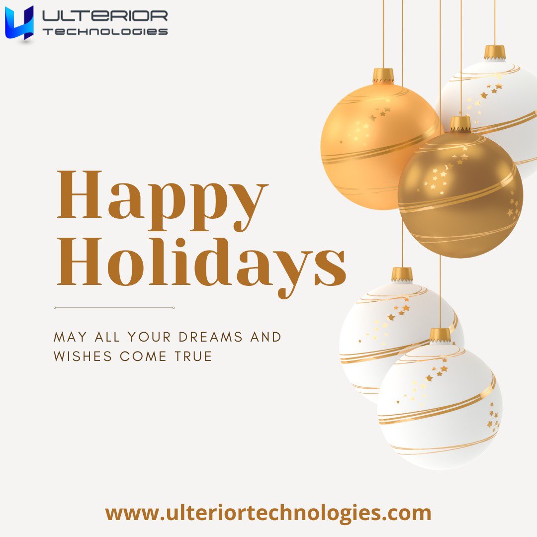 Happy Holidays to Everyone!!

#happyholidays #happyholidayseason #ulteriortechnologies