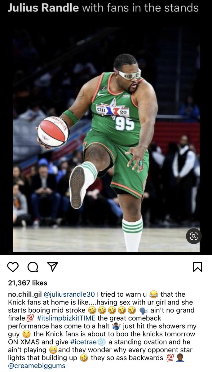 Gilbert Arenas has a message for Julius Randle about Knicks fans.