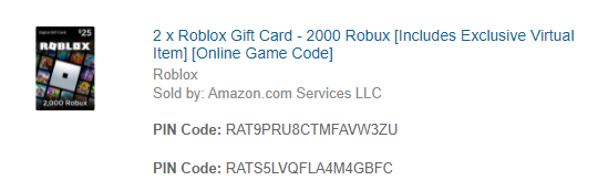 Roblox Gift Card - 2000 Robux [Includes Exclusive Virtual Item] [Online  Game Code]