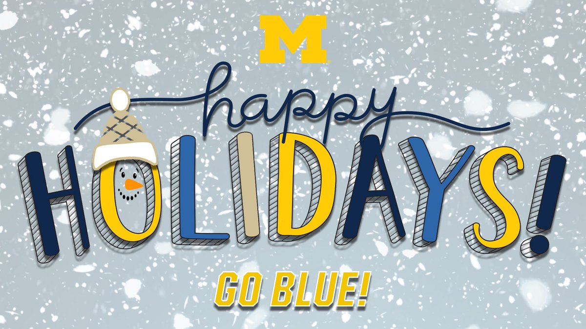 UMichAthletics's tweet photo. Happy Holidays from the #GoBlue family! https://t.co/tR9D40pojm