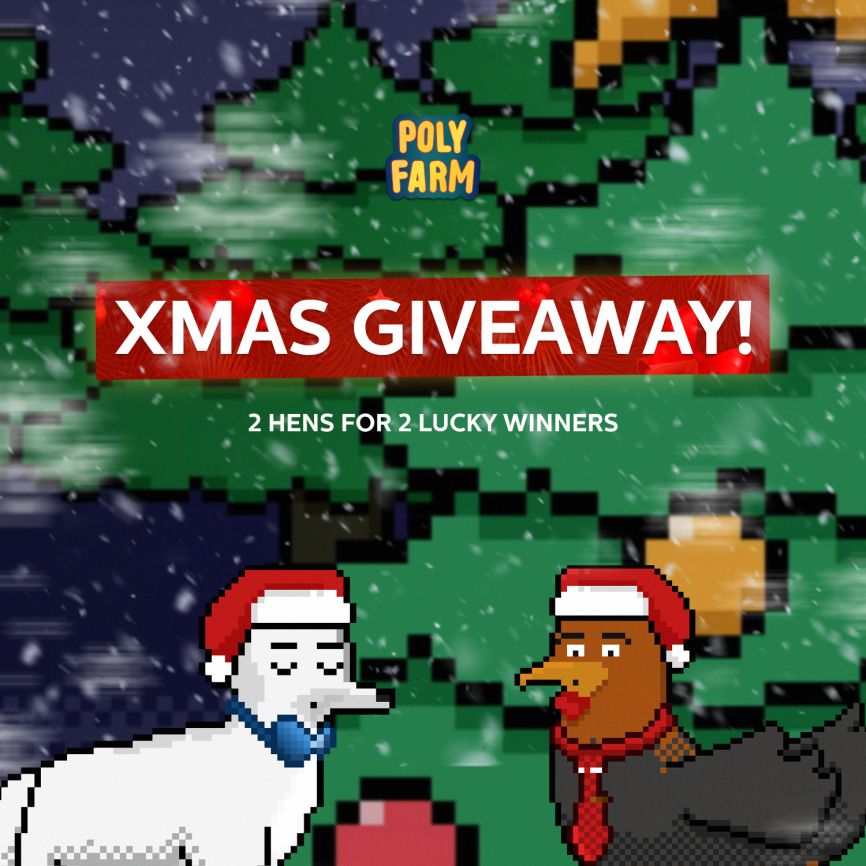 polyfarmnft's tweet photo. Merry X-Mas PolyFam!! 🎄🧑‍🎄

#NFTGiveaways Time! how to get in?

1⃣ Follow us, RT and Like
2⃣ Tag 3 friends
3⃣ Join Discord: https://t.co/R4RRGHFzTV

#NFTCommunity #ChristmasEve #NFTs #P2E #PlayToEarn #NFTGame #PolygonNFT https://t.co/oDmU5VxWfa