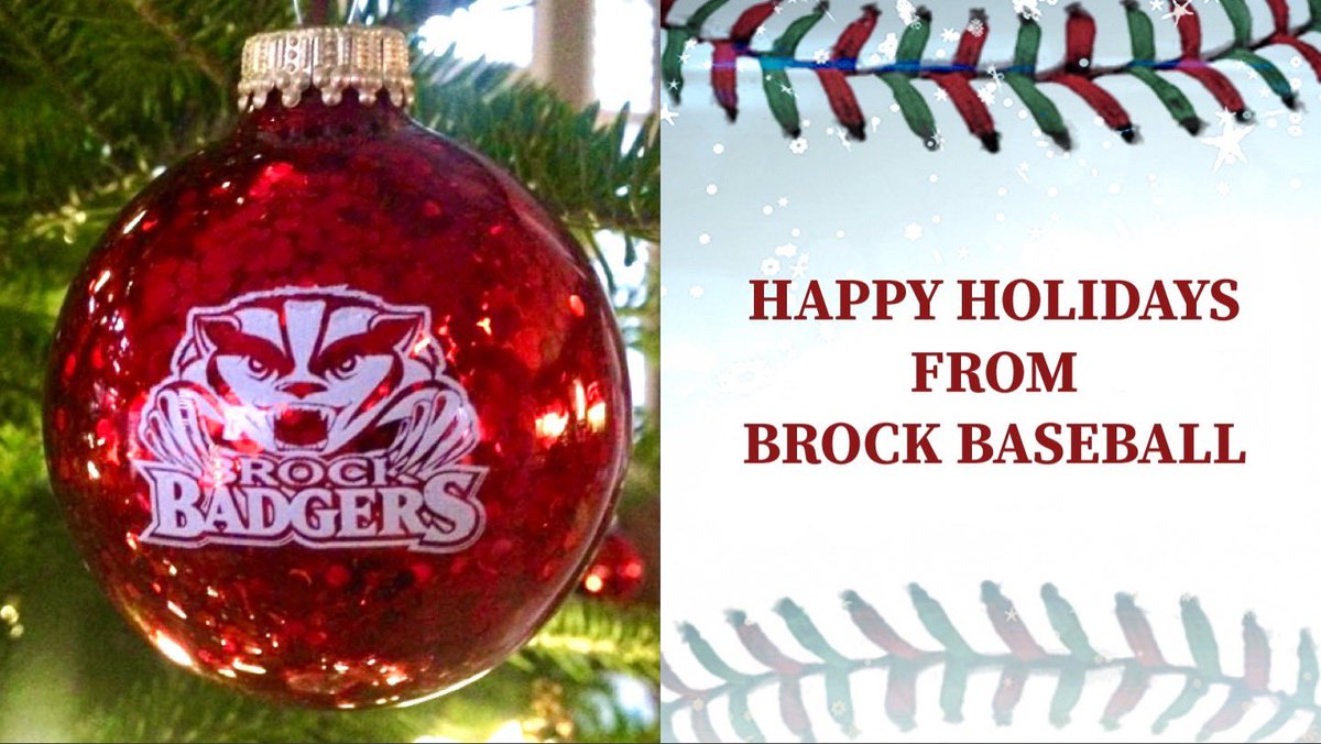 brockbaseball's tweet photo. Brock Baseball’s players, coaches and staff wish you all a safe and happy holiday season and a #MerryChristmas

#WeAreBadgers https://t.co/zugbzhUz20