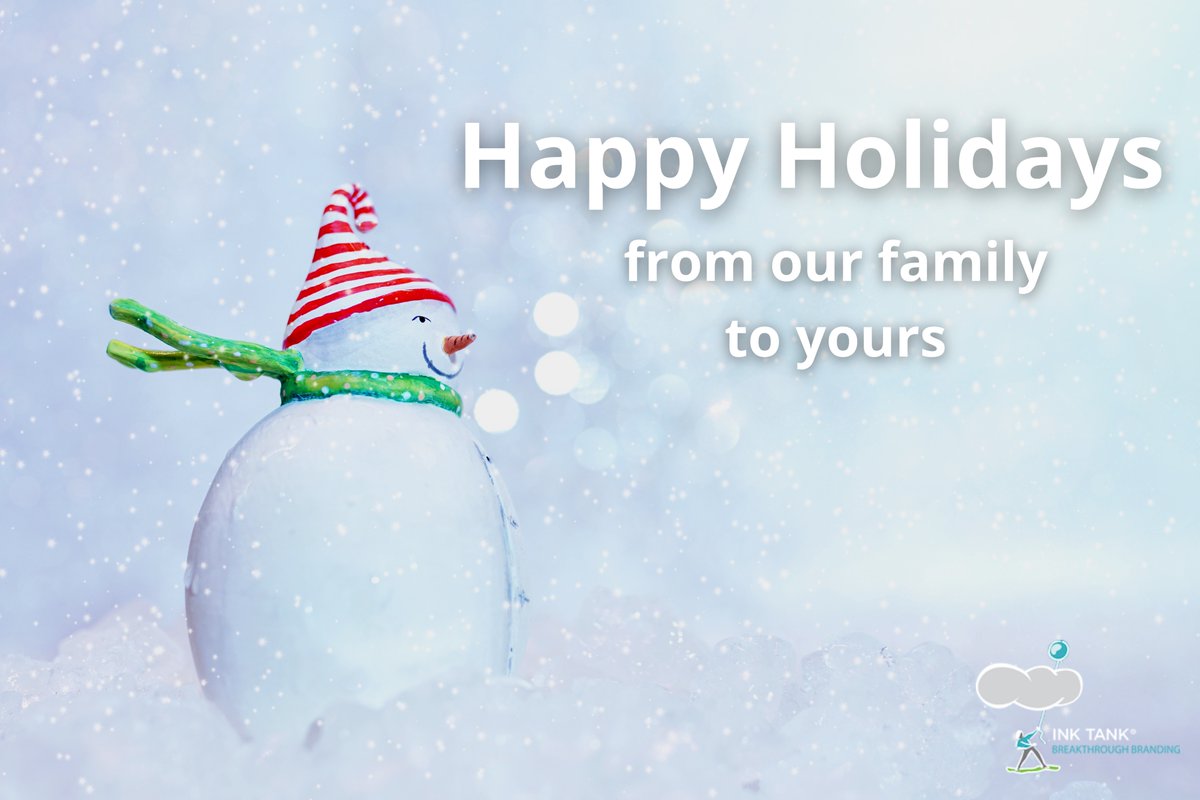 inktank2's tweet photo. Thank you for trusting Ink Tank all of these years and especially during these extraordinary times.

Please celebrate safely and find joy and peace with your loved ones.

#HappyHolidays! https://t.co/4lriROyYvy