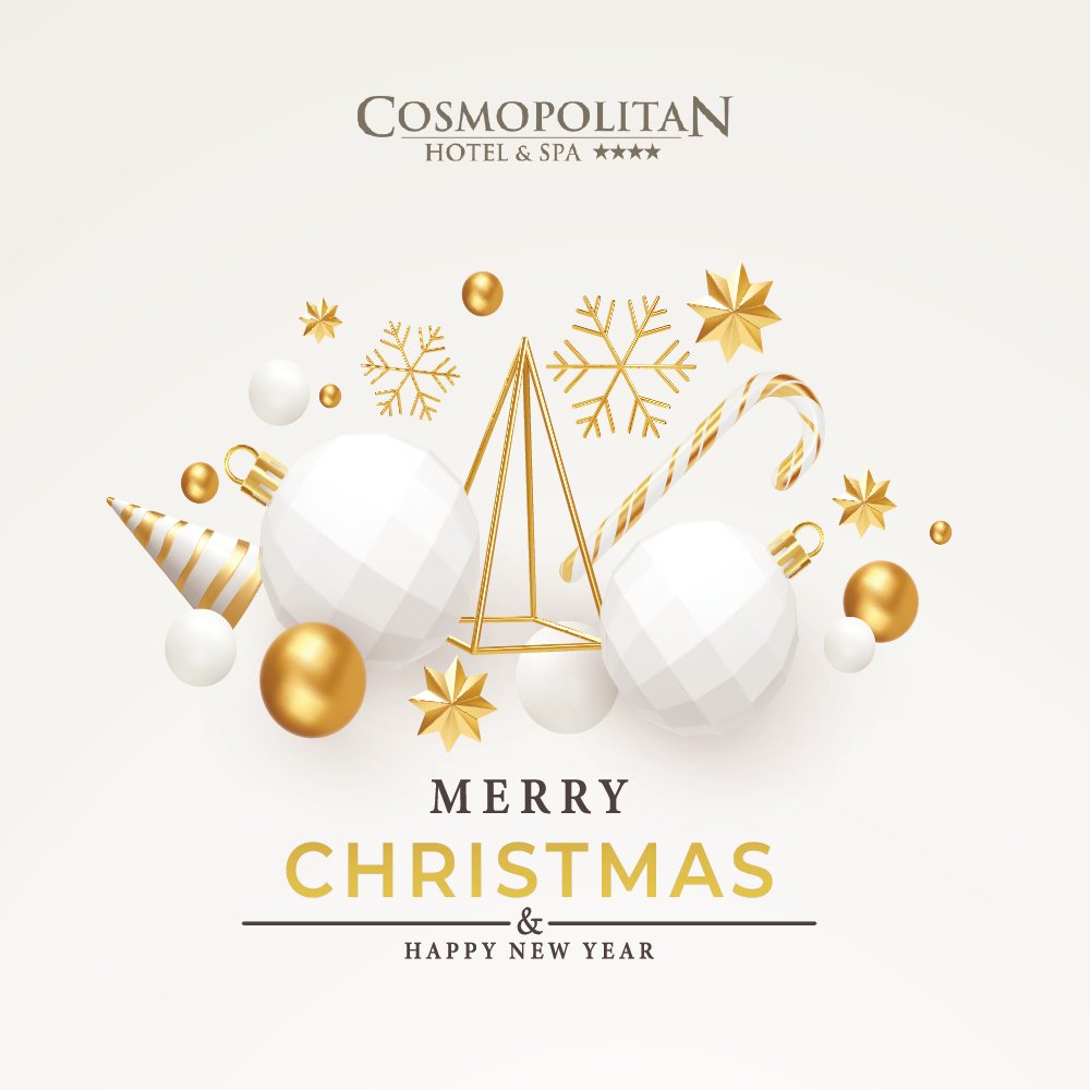 ✨🥂Wishing you all a very special Christmas time! 
May the New Year be full of amazing travel experiences, happy moments and love! 

#CosmopolitanHotel #MerryChristmas