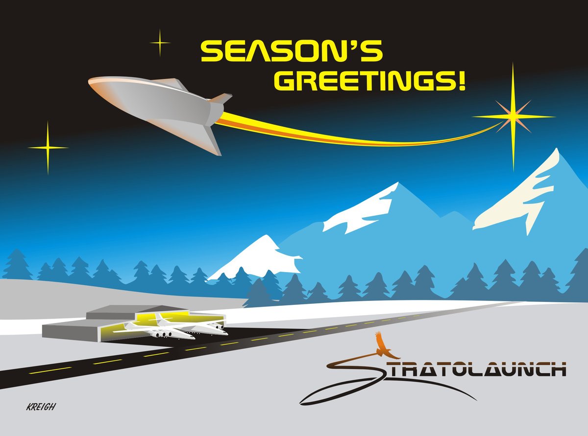 Stratolaunch's tweet photo. The Stratolaunch team wishes you and your families Happy Holidays! https://t.co/f2aBdoGdEF