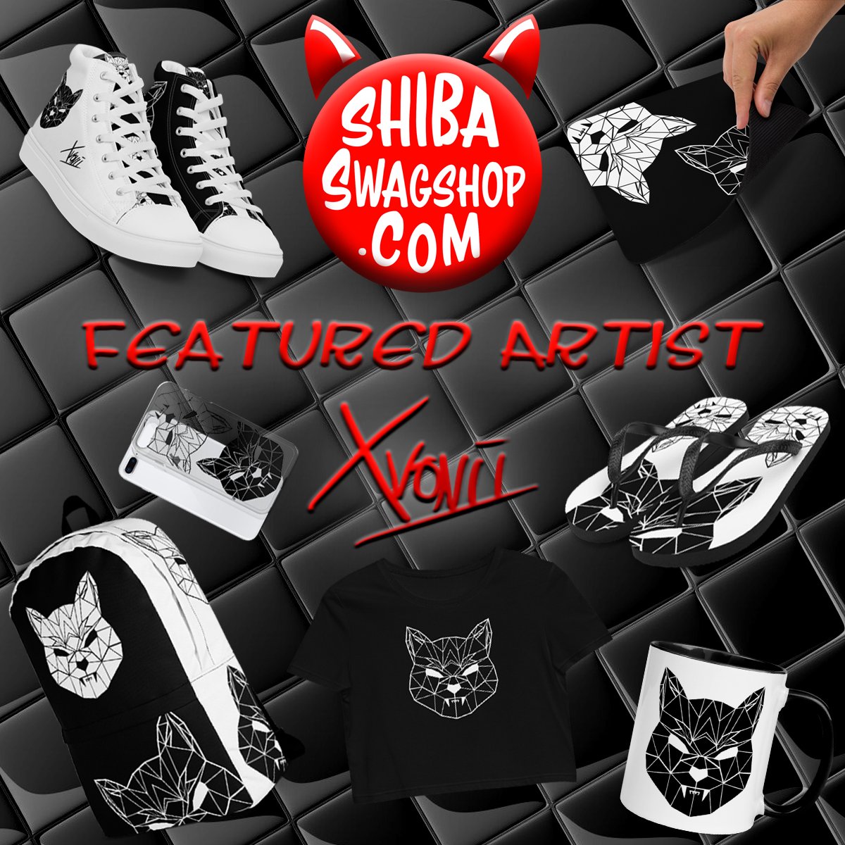 ShibaSwagShop's tweet photo. @ShytoshiKusama Check out exclusive designs from our new featured artist @XvonilArtist! Follow @ShibaSwagShop for new weekly design drops @ShytoshiWorld @ShibaSearch @ShibaBurnTube #shibainu #shiba #Shibarium #SHIBARMYSTRONG #SHIBARMY #ShytoshiWorld https://t.co/GivqifpM5a
