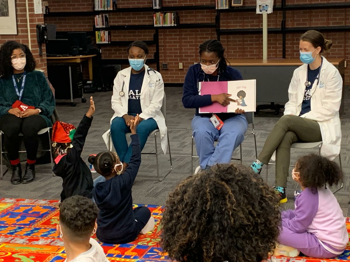 NHFPL's tweet photo. Many thanks to Delores Williams of People Get Ready, Dr. Margai Luba, Dr. Elana Cook, Dr. Kristin Reese, &amp; Dr. Adam Berkwitt of Yale Pediatrics, &amp; Monica Monk-Flake of Monk Youth, Jazz &amp; STEAM Collective Inc. for a wonderful program! There was even a special drop off from Santa! https://t.co/iGA1u9msrD