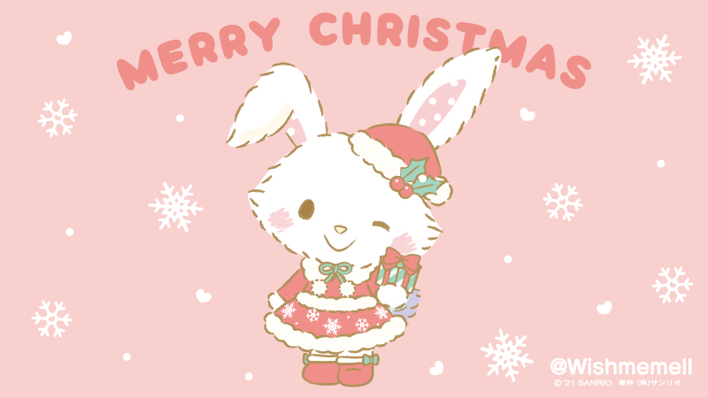 rabbit gift hat one eye closed solo christmas merry christmas  illustration images