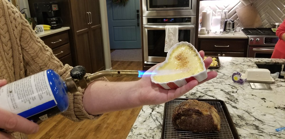 PeggyWith's tweet photo. My BIL Craig used this torch to solder pipes, @kshlant used the torch to brown creme brule while the prime rib he is managing rests. #livingwithpeggy #upgraded #livelife #funnight #livelifetothemax #livingwithcancer @ShlantaM @PegShlanta https://t.co/2j3vRiuovD