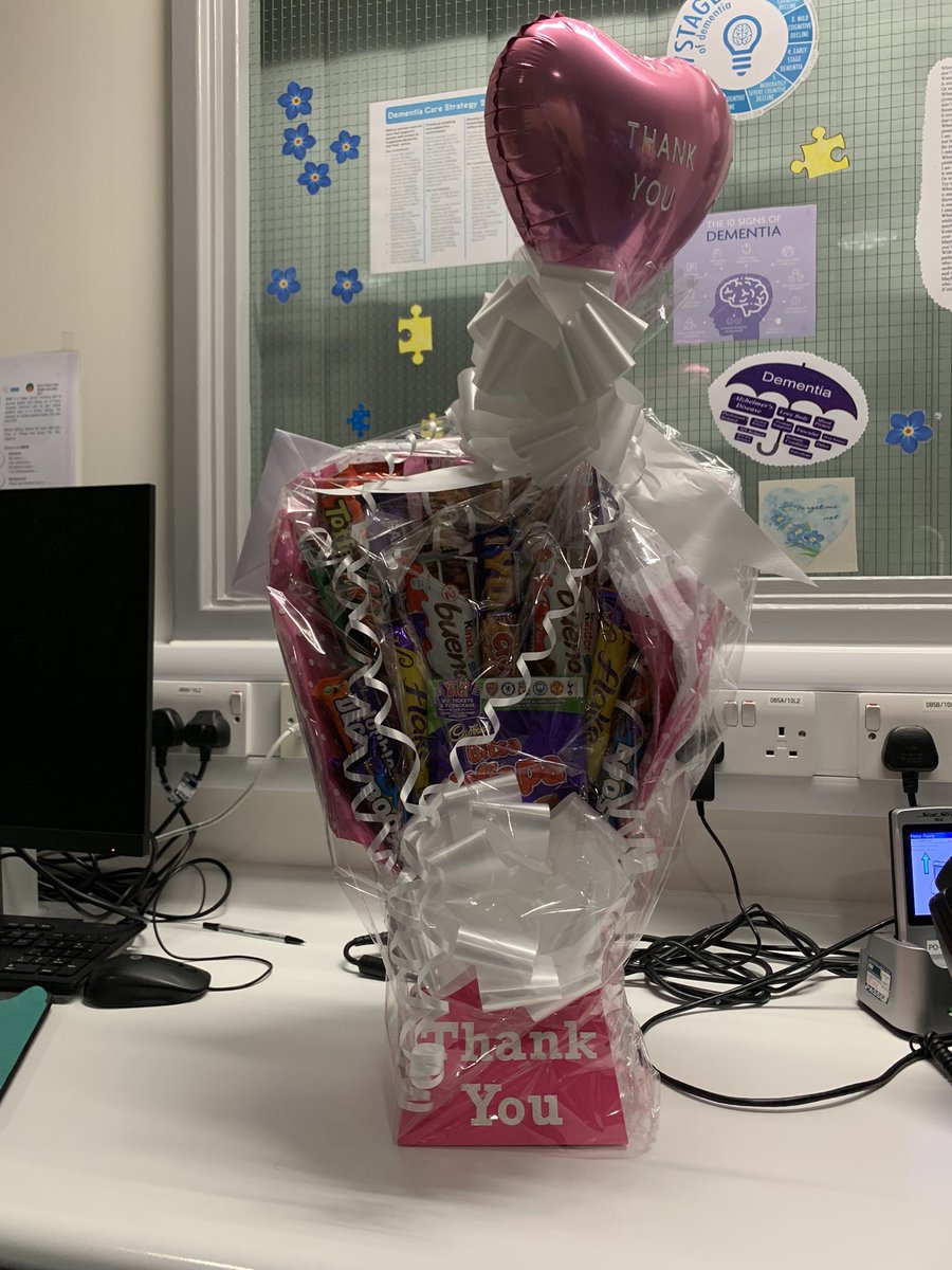 Merry Christmas from @Ward5_Elderly Team. We are so privileged to receive a chocolate bouquet for Christmas Day. ## @MFTnhs @MosesBrighty @Kerrie27455950 @dawnpike20…. Thanks