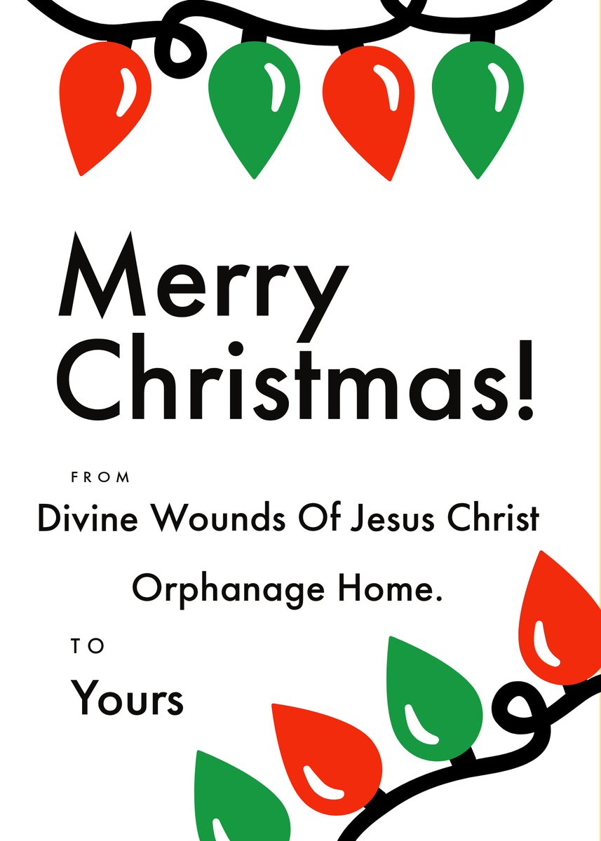 DivineWoundsNG's tweet photo. A Very Merry Christmas To You And Yours From All Of Us @ Divine Wounds Of Jesus Christ Orphanage Home. Have A Joyful Celebration. https://t.co/hZQxeL4oTF