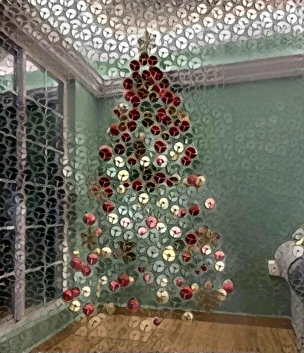 JoeRod_818to305's tweet image. Today&apos;s #dream:

#Branchless #Christmas #Tree 

#DeepDreamGenerator 
#MerryChristmas 
#allballs
#noneedles
🎁🎅☃️🎄