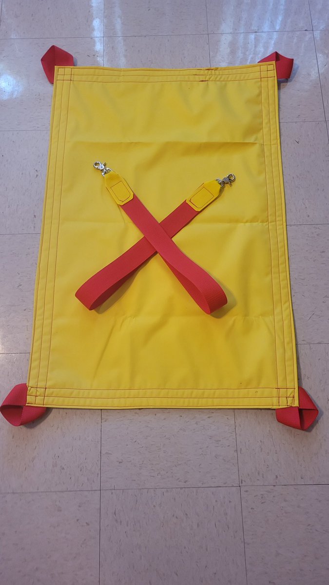 No embellishments, just a fun color combo of a sling. It can be yours for $100, with matching stirrups that have integrated clips. Hit me up and let me know what colors you want.