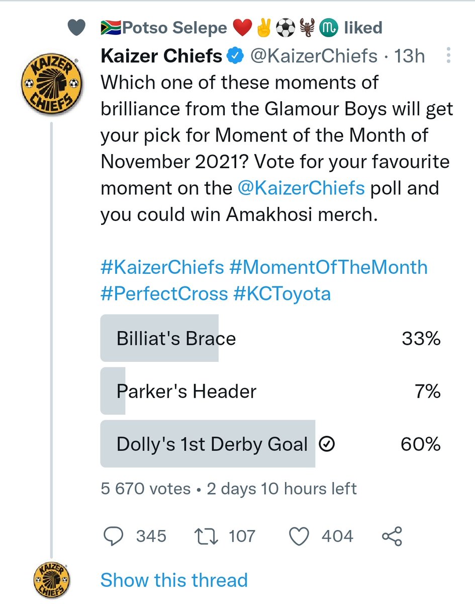 mlindnuz's tweet photo. @KaizerChiefs ✌️✌️ https://t.co/bvxuXJt7ov