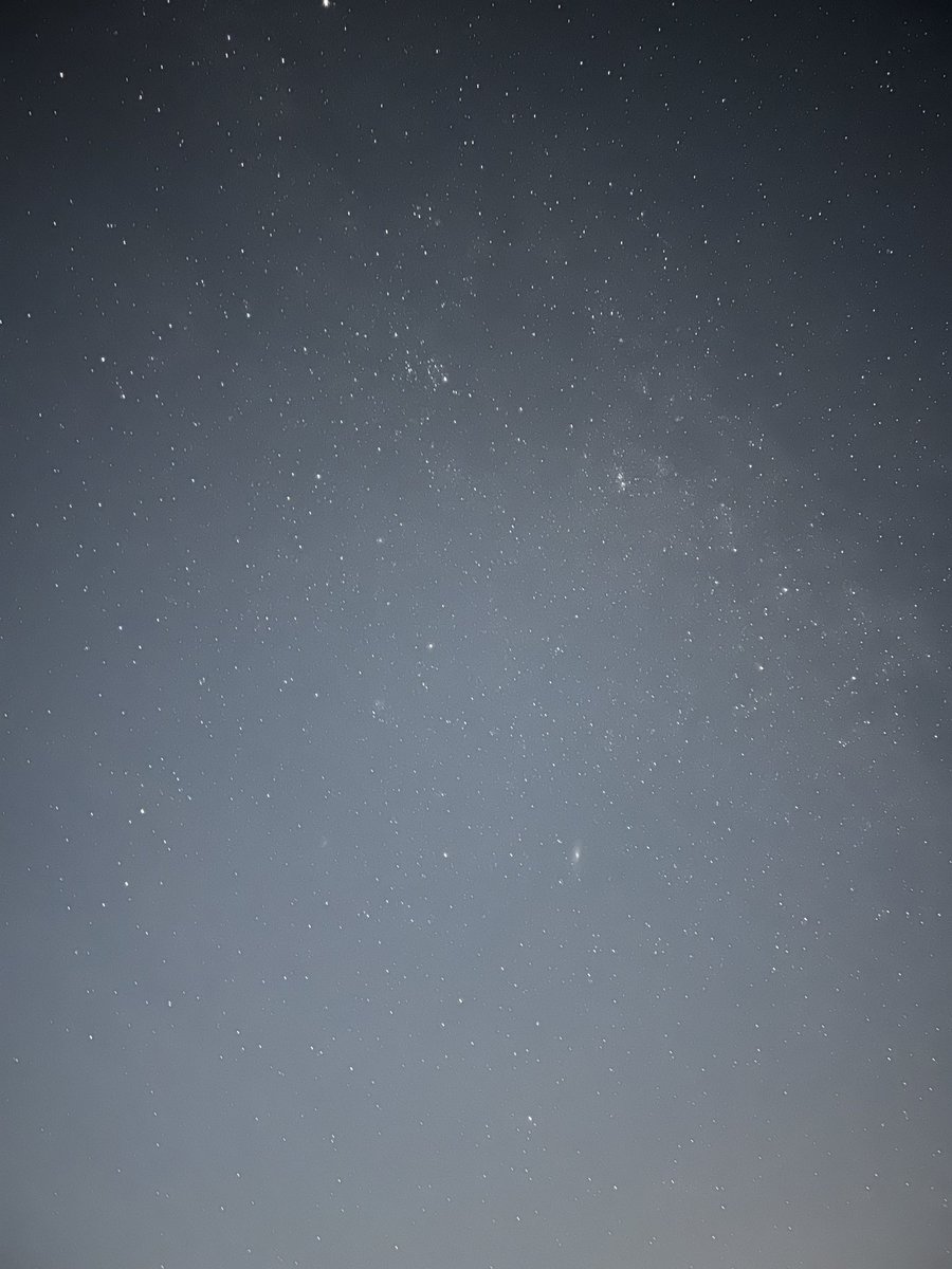 ArwedK's tweet photo. The #nightmode photos with my #iPhone13Pro of the #nightsky(@FifthStarLabs) over #Darchau at #Elbe river.
You can even see the #AndromedaGalaxy(#M31)+ the #TriangulumGalaxy(#M33). One thinks about, what unbelievable kind of photos @NASAHubble 🙌🏻 + finally @ESA_Webb can give us. https://t.co/w30wZa8Ca1