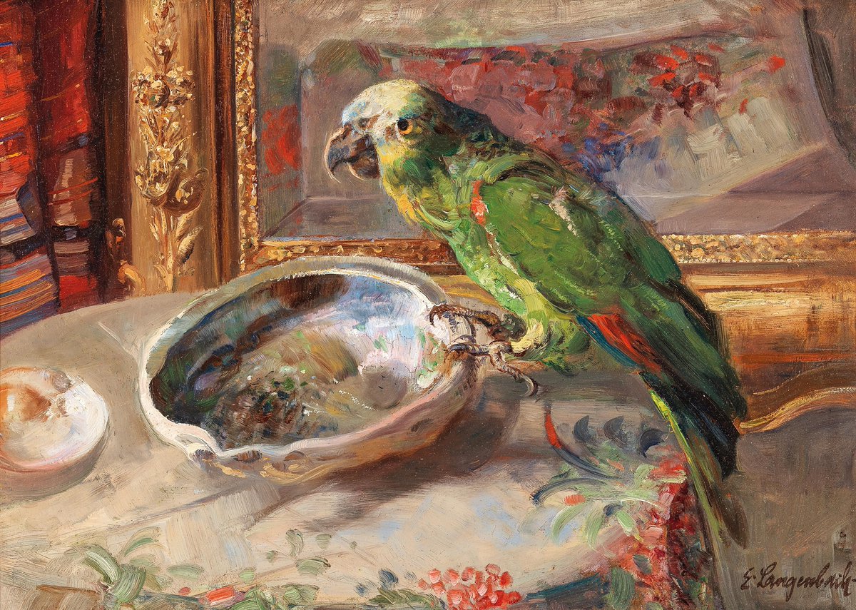 literatura_rte's tweet photo. Clara Emma Langenbach  (1871 - 1964)
A Parrot https://t.co/ilA5xcCrUS