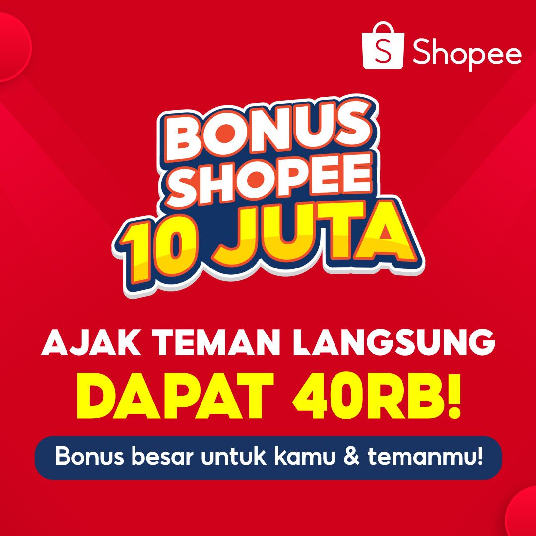 Bantu aku dapetin 40RB, yuk! Dapetin juga bonus 10RB yang bisa langsung kamu tarik! Download Shopee dengan klik link ini: #BonusShopee10Juta shp.ee/2usychfdq3m