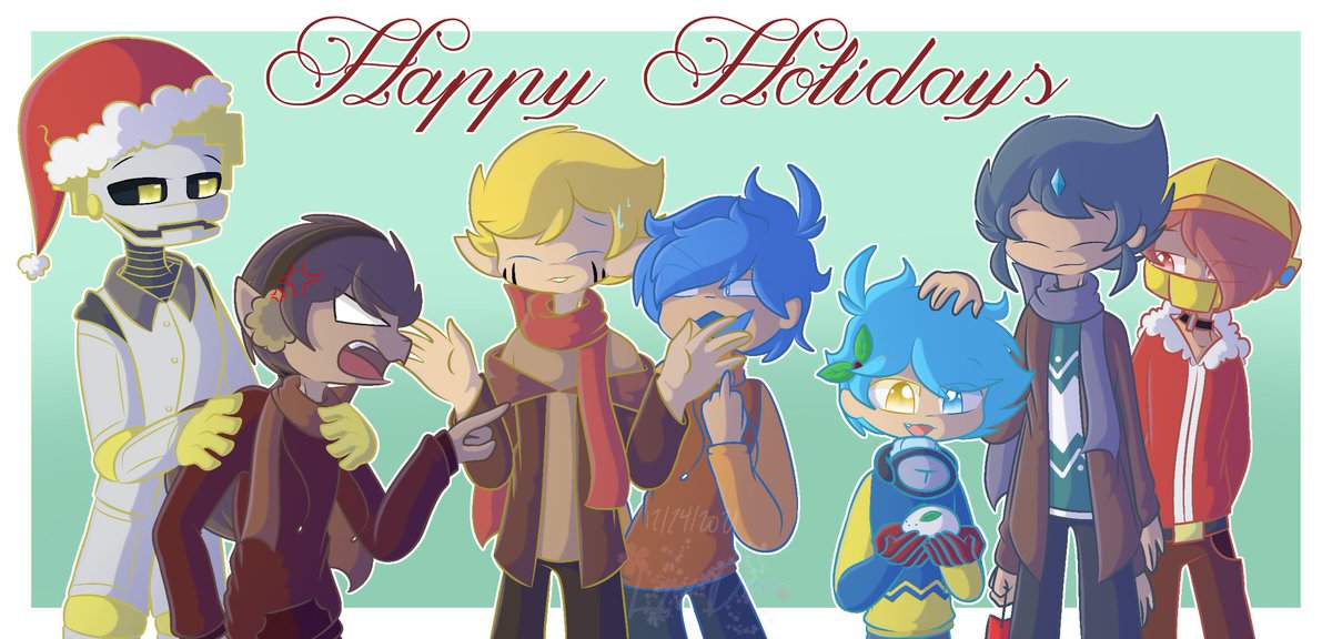 khaoticlyric's tweet photo. It isn’t the holidays for me yet but posting it right now since I’m not going to be active tomorrow, Happy Holidays everyone!! If you don’t celebrate it then have a wonder day! :)

#bobandbosip #BobAndBosipFanart https://t.co/hHmRsuODoA