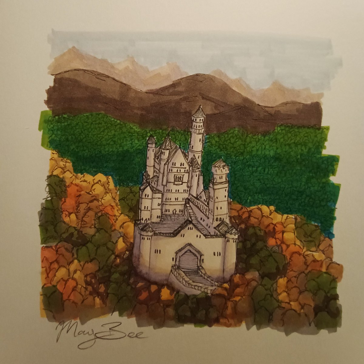WhereTheyMayBe's tweet photo. Hidden somewhere far away where it's far too cold for me #sketch #Castle #Scenery https://t.co/9irFX4DX5O