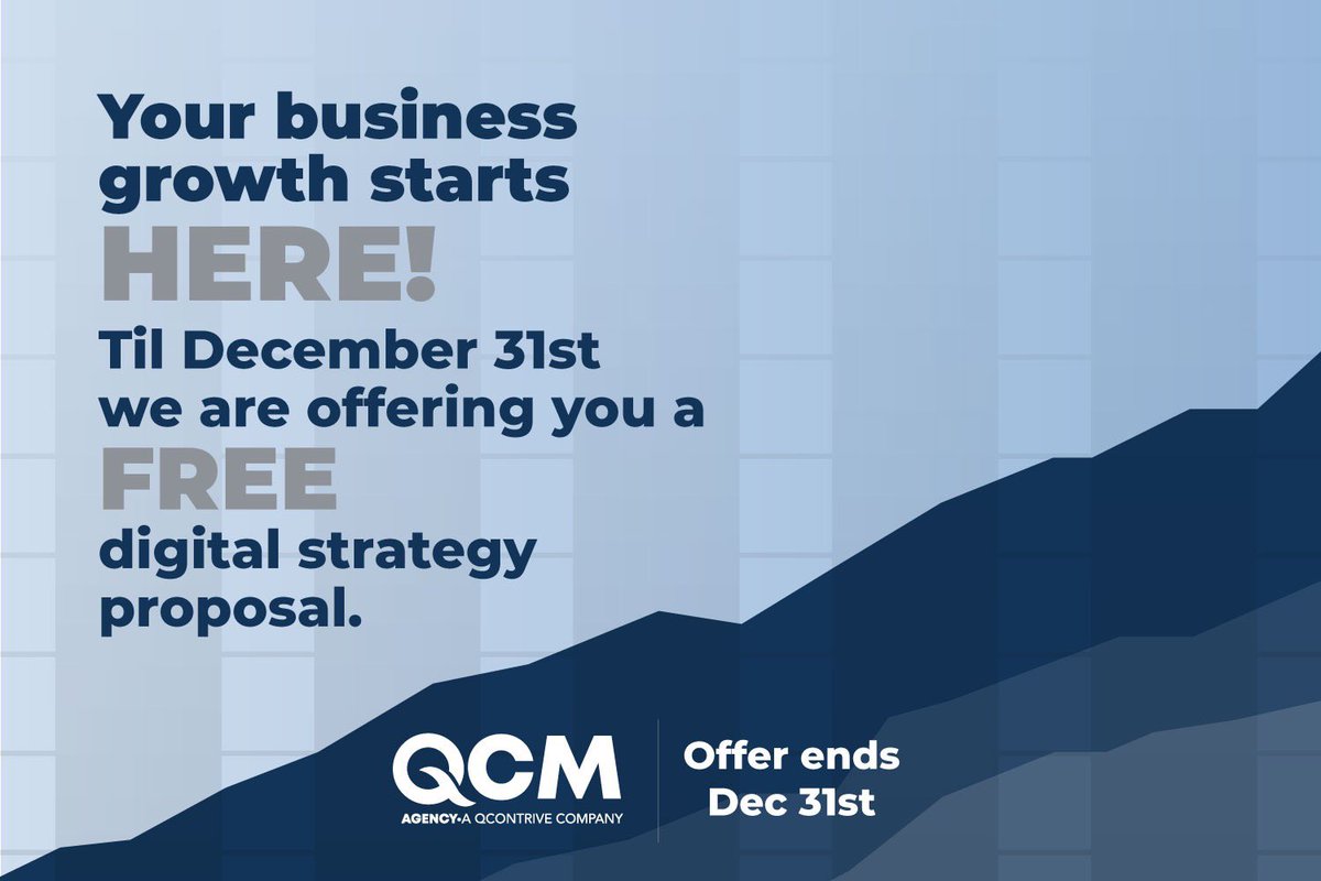 QCM_Agency's tweet photo. You tell us your goals and we’ll build and propose a strategy that can help you meet then. 

There is no obligation. Give us a call at 800-741-7518 or DM us!

#digitalmarketingservices #digitalmarketingstrategy https://t.co/lNSiTN9sHJ