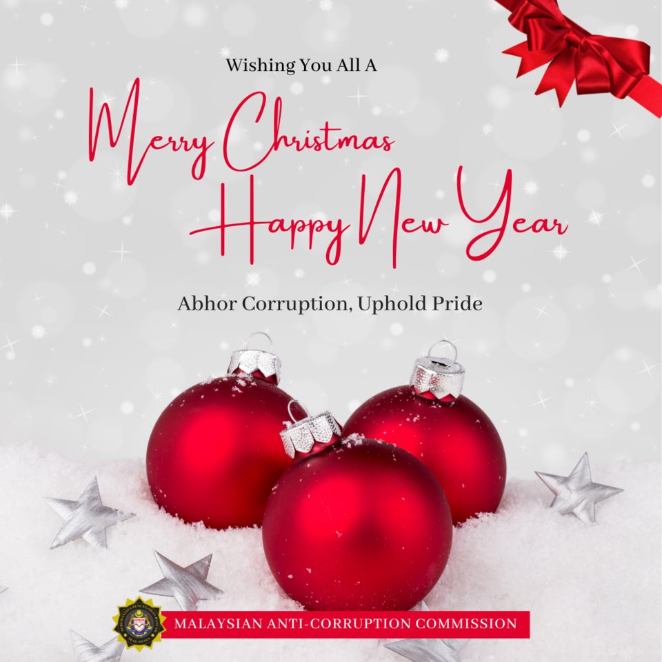sprmcommunity's tweet photo. Merry Christmas and a Happy Corruption-free Year

#AbhorCorruptionUpholdPride #macc https://t.co/MmK66nakFv