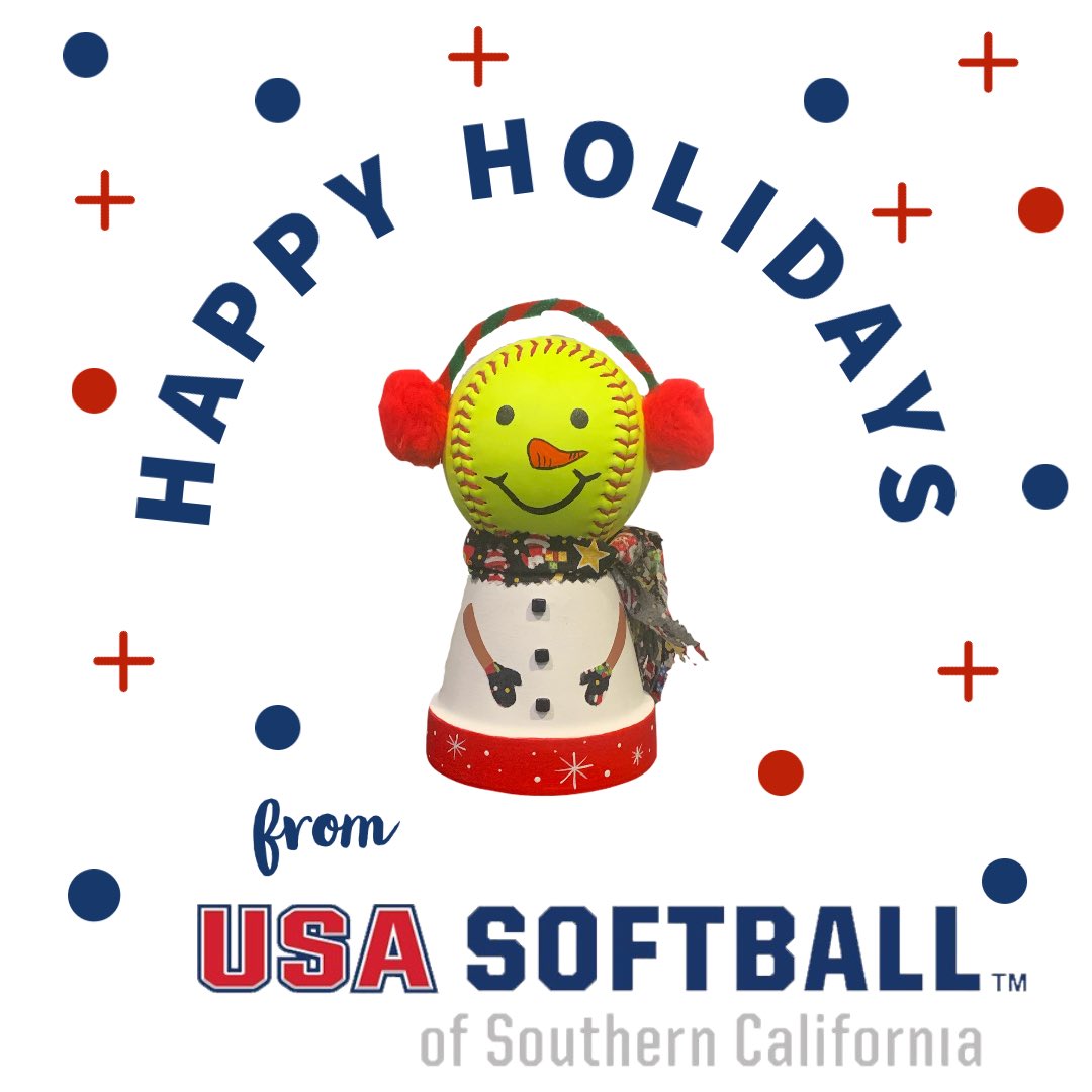 usasoftballsoca's tweet photo. From everyone at USA Softball SoCal, we wish you and yours a happy and safe holiday season! #USASoftballSoCal https://t.co/WeWlB9LFTw