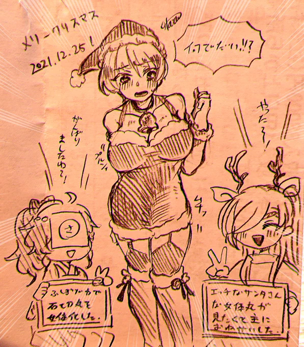 今年はぁぉぇくんがえっちな衣装を用意しつつ主に「今年のクリスマスプレゼントは女体化砌丸がいいなぁ」とお願いしたのでこうなりました 