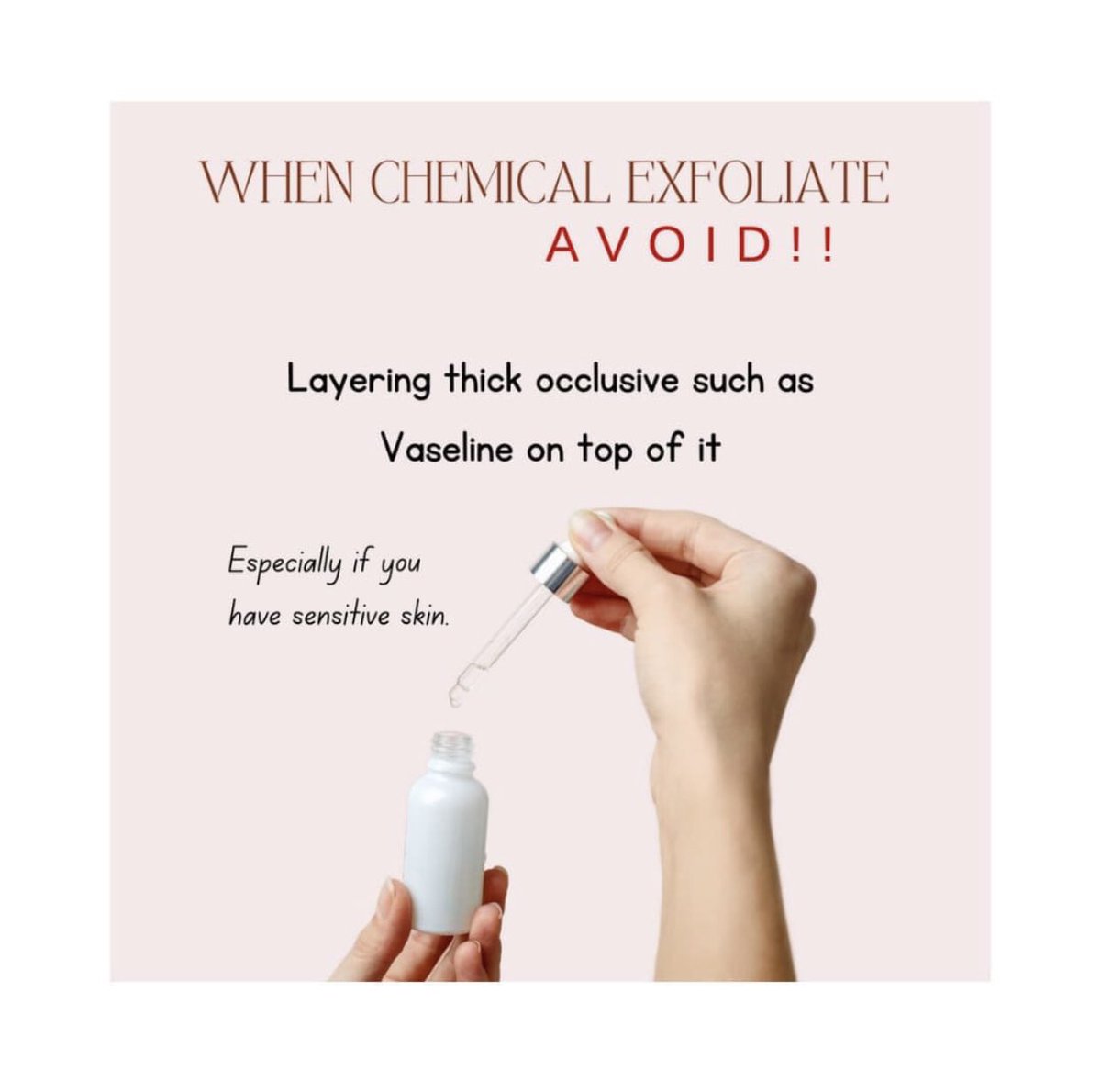 When you layer a thick occlusive such as Vaseline or butter on top of a chemical exfoliant, it promotes faster absorption. Hence, it can be irritating especially for sensitive skin.

#prettysuresharetime #vaseline #chemicalpeel #exfoliate #chemicalexfoliation