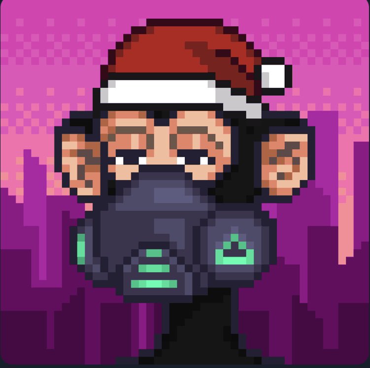 metanerd47's tweet photo. @nftsonsolana @CyberApeAge Merry Apemas https://t.co/yIZP0nN5xs