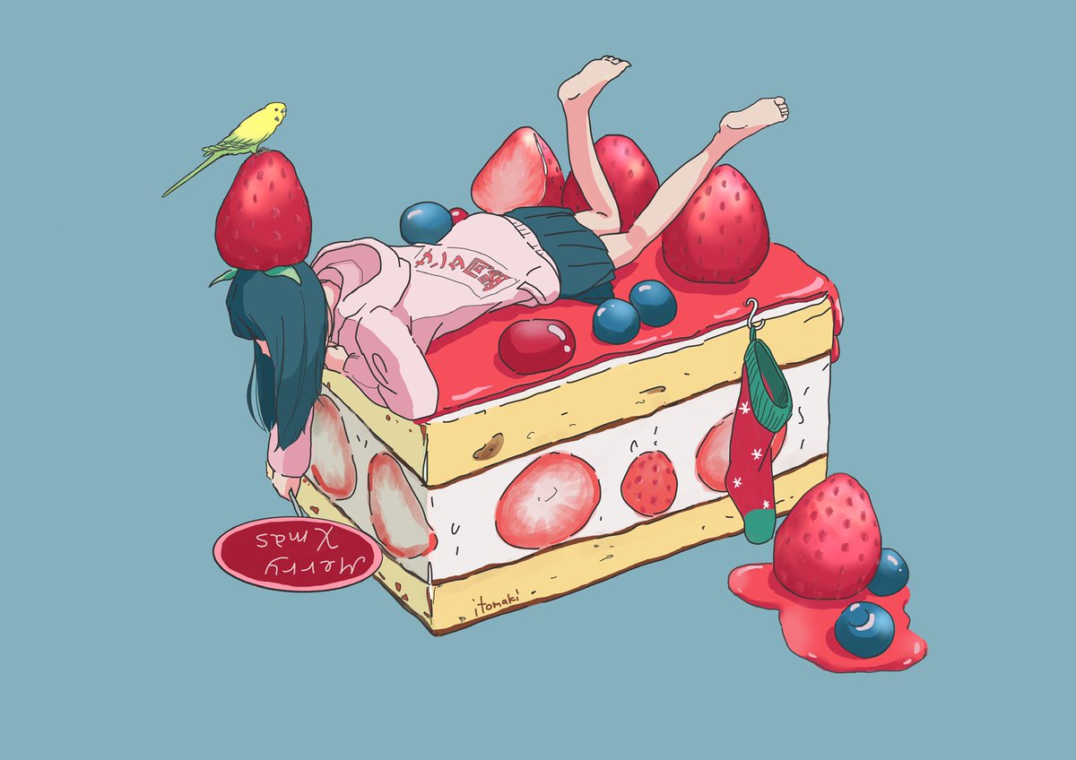 itomaki_00's tweet photo. #MerryChristmas #MerryChristmas2021 #クリスマスイラスト
#女の子イラスト
#苺ケーキ https://t.co/6sEFDxZqoZ