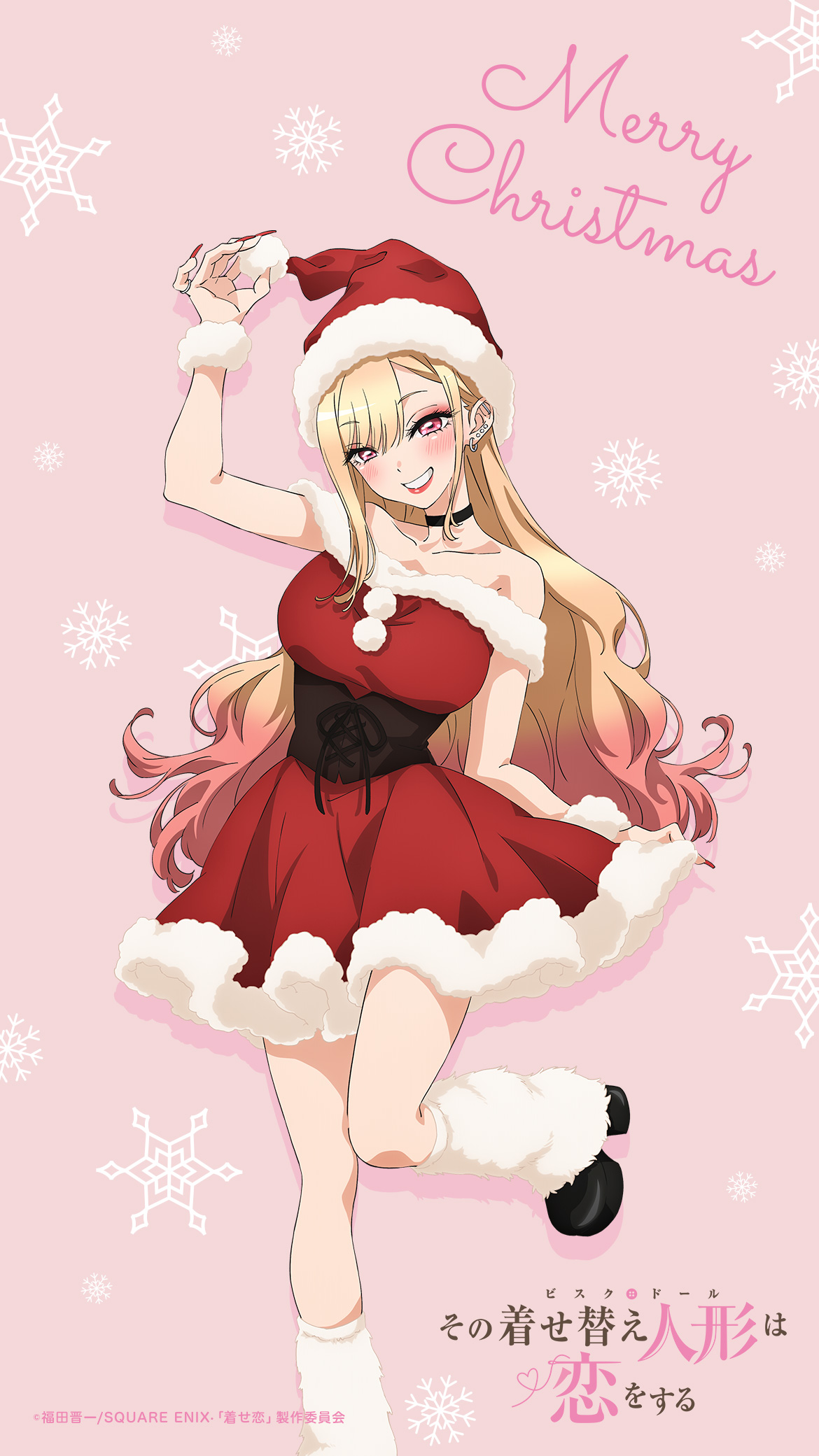 MyAnimeList on X: Sono Bisque Doll wa Koi wo Suru (My Dress-up Darling)  reveals Christmas illustration, featuring Marin Kitagawa (voiced by Hina  Suguta); slice of life romance TV anime by CloverWorks airs