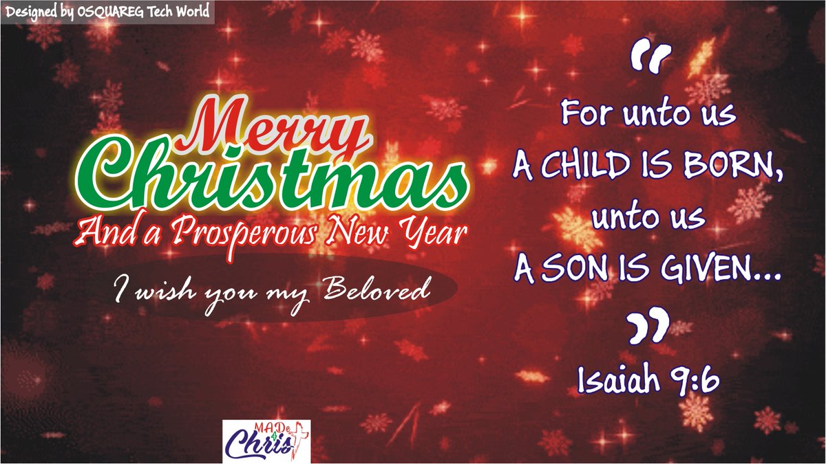 MADe4ChristGL's tweet photo. Merry Christmas 🎄 from us @MADe4ChristGL

"For unto us a child is born, unto us a Son is given..." Isaiah 9:6

#MerryChristmas
#MADe4Christ https://t.co/9nRKAJ6C98