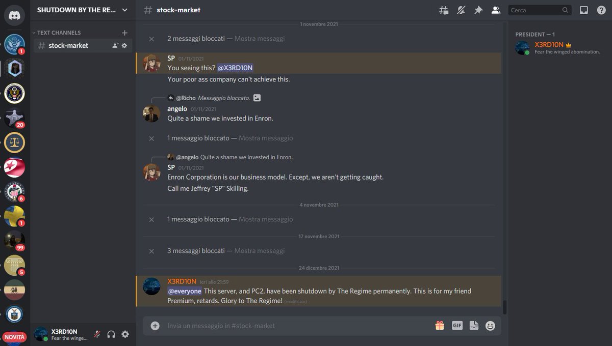 PremiumCorp01's tweet photo. PC2's server, and PC2, have been shutdown permanently by The Regime. A celebration party will be held, stay tuned for our Christmas party. https://t.co/vWn95ZcStf https://t.co/GSFnnMGllc