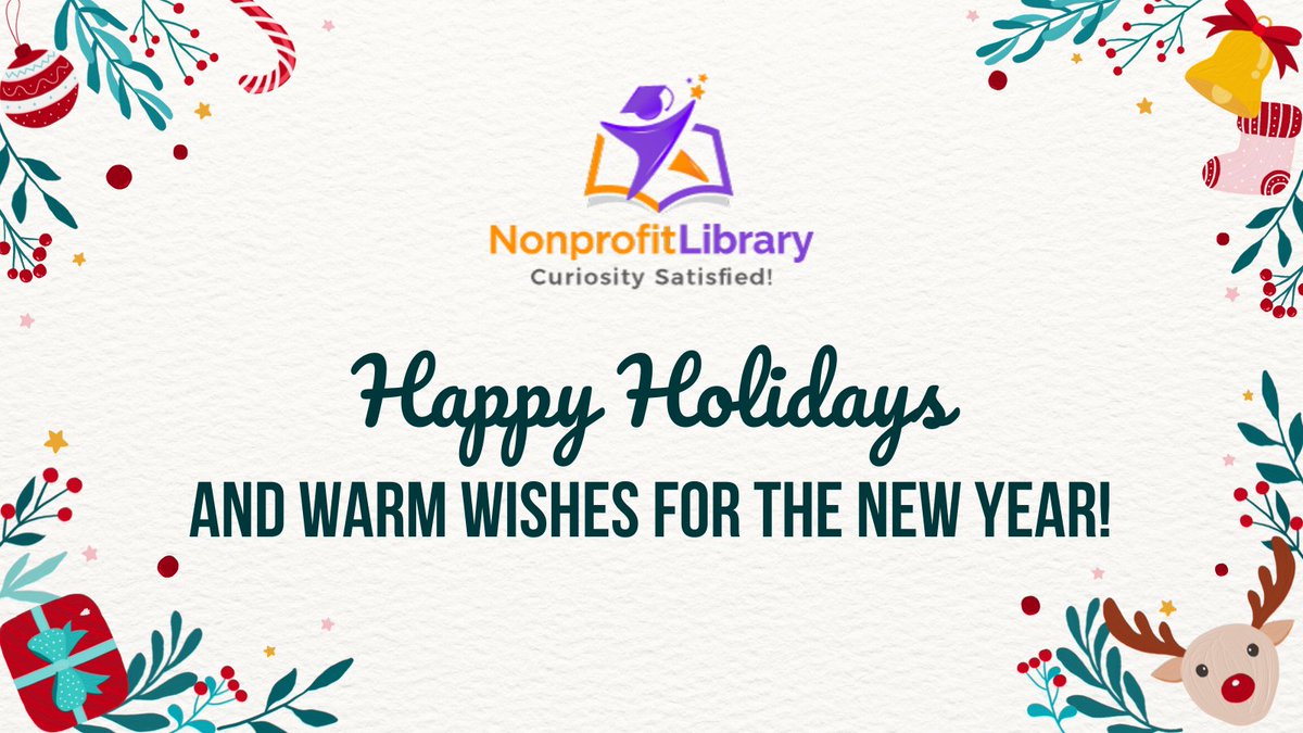 #HappyHolidays! from all of us at NonprofitLibrary🧡💜