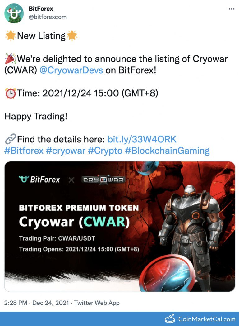 OCS_INC's tweet photo. #CWAR #CRYOWAR #BlockchainGaming https://t.co/YF9gFM9GN5