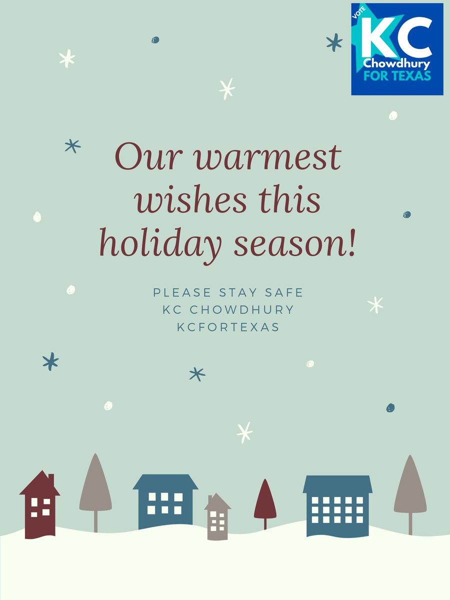 Our warmest wishes this holiday season. Please stay safe and enjoy this blessed time with your families and friends. #kcfortexas #KC4TX
