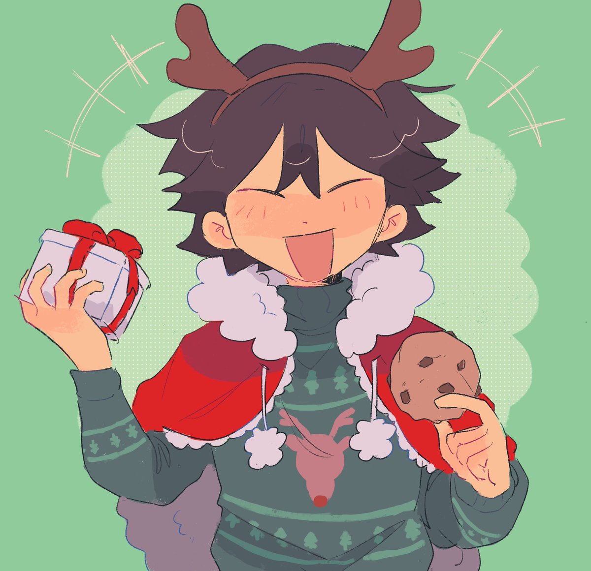 Kirachune's tweet photo. merry christmas ranpo!!!! #bsd https://t.co/HlQ5tahJCU