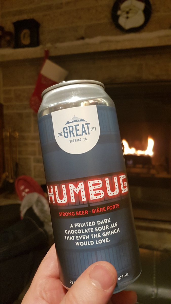 Manitobabeer's tweet photo. Great flavour in this @OGCbrewingco Humbug! #drinklocal #BeeryChristmas #beeroclock #beer #Winnipeg https://t.co/Tt8hh6yrE6